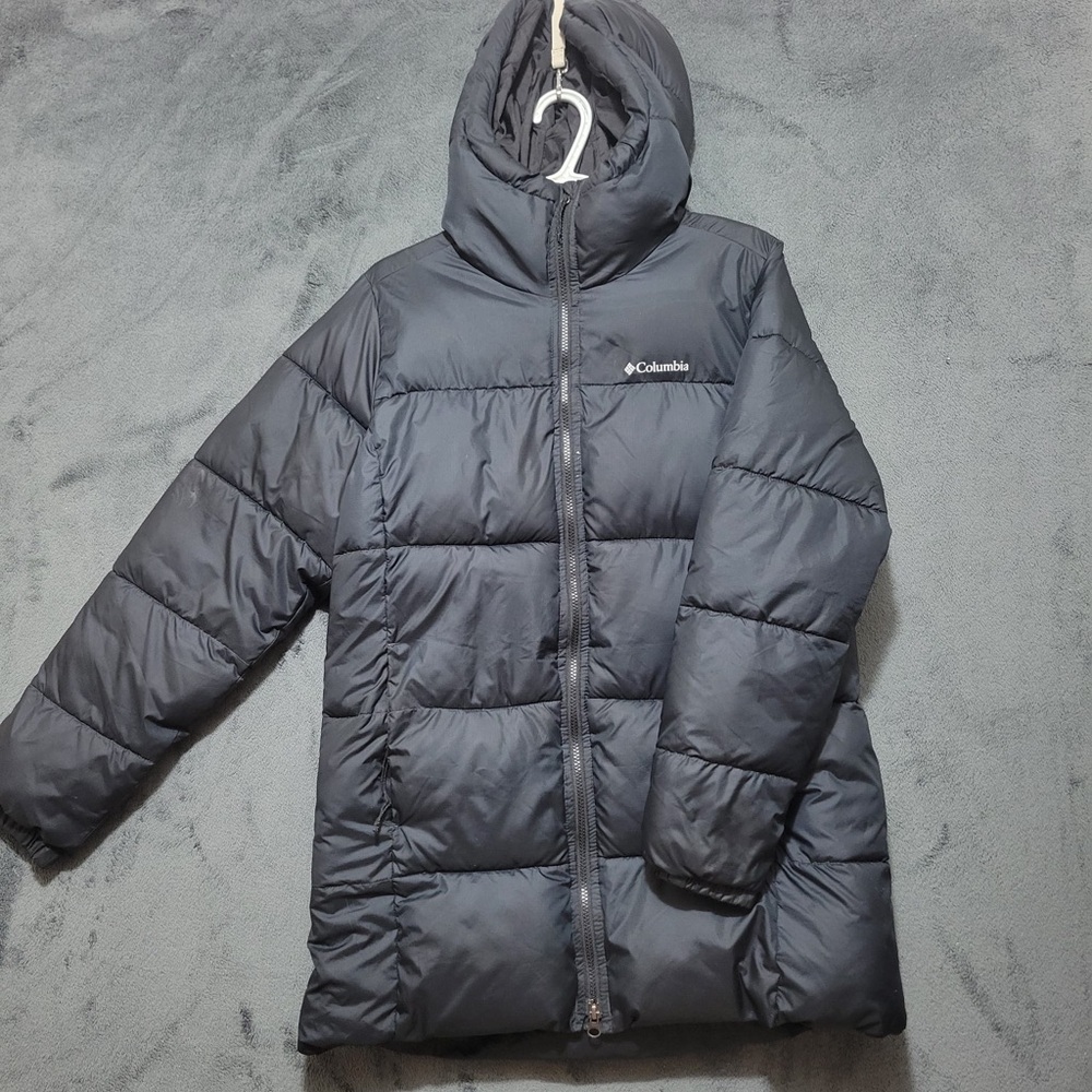 Columbia Quilted Puffer Hooded Full-Length Winter Parka Coat